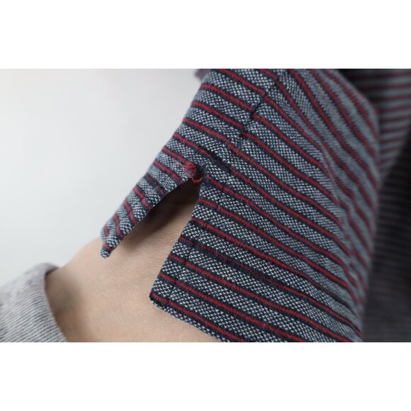 Vintage 90s Columbia Golf Mens Medium Faded Spell Out Striped Knit Polo Shirt - Picture 7 of 14